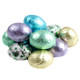 Smooth white chocolate Easter eggs, individually wrapped in premium Italian foils. Madelaine, USA made, approx. 63 per pound.