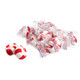 Red Bird white and red peppermint puffs, individually wrapped, soft, puffy texture, refreshing mint, approx. 65 per pound.