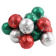 Palmer milk chocolate Christmas balls, individually wrapped in red, green, silver foils, approx 90 per pound.