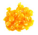 Colombina old-fashioned Butterscotch Hard Candy, individually wrapped in bright yellow, approx 80 per pound.
