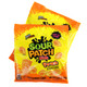 Orange, bite-sized Sour Patch Kids Peaches gummy candy in a 3.56oz bag, tangy and sweet
