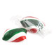 Individually wrapped red, white, green peppermint Christmas hard candies, about 90 per pound.
