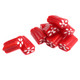 Cherry Red Licorice Bites, chewy cherry licorice, creamy filling, unwrapped bulk candy, approx. 60 per pound.