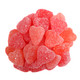 Sour Patch Kids sour gummy hearts, red and pink, 125 pieces per pound, chewy texture.