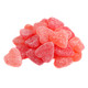Sour Patch Kids sour gummy hearts, red and pink, 125 pieces per pound, Redberry and Pink Strawberry flavors.