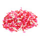 Valentines Sprinkle Mix. Red, pink, white sprinkles for baking. Festive jimmies, candy accent.