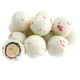 Creamy white chocolate peppermint malt balls, red candy cane pieces, approx 50 per pound.