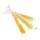 Gold rock candy sticks, 12-piece, individually wrapped, 6 inches long, elegant for wedding candy buffets.