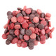 Bright pink Razzles Berry Mix bulk candy and gum, unwrapped, approx. 360 per pound, with raspberry, blueberry, strawberry flavors.