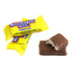 Charleston Chews Snack Size, approx. 40 mini vanilla nougat candy bars, rich dark chocolatey coating.