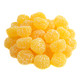 Vegan Sour Peach Gummy Dots, round, orange, sugar-coated, approx 245 per pound by Gerrit Verburg.