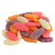 Swedish Fish Tropical chewy candy, ~170 multi-colored fish per pound, featuring pina colada and passion fruit flavors.