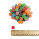 Assorted colorful Warheads Chewy Cubes, soft sour gummies. Orange, watermelon, blue raspberry, cherry, strawberry, green apple.