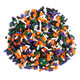 Spooky Halloween Sprinkle Mix with orange pumpkins, black bats, and colorful Halloween sprinkles.