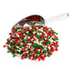 Red, white, and green star-shaped Christmas sprinkles by Sprinkle King for holiday baking.