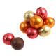 Autumn Mix milk chocolate balls, gold, orange, red foil. 3/4 inch solid chocolate, approx 73 pieces.