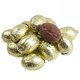 Shiny gold foil wrapped milk chocolate flavored eggs, approx 80 pieces per pound, delicious Easter candy treat.