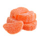 Vibrant orange gummy candy slices, sweet citrus flavor. Approx. 34 chewy jelly slices per pound.