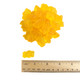 Yellow mango gummy bears, approximately 125 per pound, imported from Spain. Tropical candy for luau & summer parties.