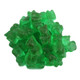 Bright green watermelon flavored gummy bears, approximately 125 pieces per pound.