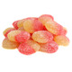Sweet Gummy Peaches, firm bright orange gummies, sparkling sugar crystals, approx 75 per pound.