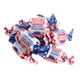 Dubble Bubble American Flag bubble gum, red, white, blue wrappers. Individually wrapped patriotic candy, approx 72 pieces.