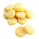 Pile of vibrant orange Pineapple and Orange Sour Gummy Bites, tangy pineapple, zesty orange flavors, approx. 45 pieces per pound.