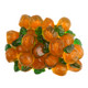 Vibrant orange 3D Gummy Oranges, realistic fruit shapes, juicy orange flavored candy treats.