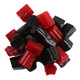 image of red and black licorice honeycombs