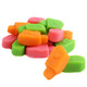 Albanese Sherbert Gummy Popsicles, orange, lime, strawberry flavors, approximately 125 per pound.