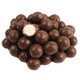 Whoppers bulk malted milk balls, classic chocolate brown, crispy shell, creamy malt center.