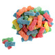 Assorted colorful Sour Patch Kids, chewy, sour then sweet, fruity flavors like Apple, Cherry, Orange, Lemon, in cute kid shapes.