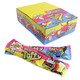 24 large Warheads Super Sour Taffy bars. Watermelon Blue Raspberry and Strawberry Lemonade, Blue, yellow, pink colors.