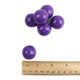 Shiny, deep purple gumballs, 1-inch diameter, grape flavor, approximately 50 per pound.
