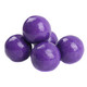 Shiny deep purple grape gumballs, 1-inch diameter. Delicious bulk candy, approx. 50 pieces per pound.