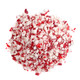 Crushed red and white peppermint candy pieces, perfect for holiday baking, hot chocolate, and dessert toppings.