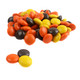 Reese's Pieces, small button-sized peanut butter candy. Yellow, orange, and brown, approx 500 pieces per pound.