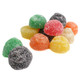 Giant Gumdrops, classic fruit flavors, sugar-coated, rainbow mix white, red, green, yellow, orange, purple. Approx 45 per lb.