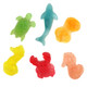Herberts Best Gummy Ocean Animals, assorted vibrant fruit flavored turtles, seahorses, sharks, crabs, octopuses, dolphins.