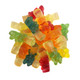 Herberts Best Gummy Bears, assorted fruit-flavored gummies in red, green, yellow, orange, pink, with vanilla chef hats.