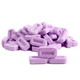 Bulk vibrant purple Pez grape candy, approx. 600 pressed pieces per pound, tangy and sweet, USA made.