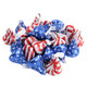 Hershey’s Kisses Patriotic Foils decorated with American flags and red, white, and blue design accents