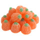 Orange sour pumpkin shaped jelly candy gumdrops, sugared for Halloween and fall, approx 65 pieces per pound.