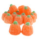 Vibrant orange sour pumpkin jelly gumdrop candies, sugared. Tangy Halloween treats, approx 65 per pound.