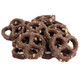 Bulk mini milk chocolate pretzels with golden-brown toffee pieces for candy buffets