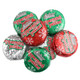Palmer Christmas Peppermint Patties, individually wrapped in festive foil, rich chocolate & white peppermint, approx 47 per pound.