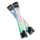 Sour Candy Button Box, 24 individually wrapped bags, watermelon, blue raspberry, sour apple colors on paper.