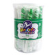 24 mini green unicorn lollipops, individually wrapped, vibrant lime candy flavor.