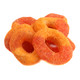 Chamoy watermelon gummy rings, red chamoy coated and chili powdered, sweet and spicy. Approx 50 rings per pound.