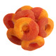Vibrant orange Chamoy Peach Gummy Rings, sweet peach flavor with spicy Chamoy, Mexican candy, approx. 50 per pound.